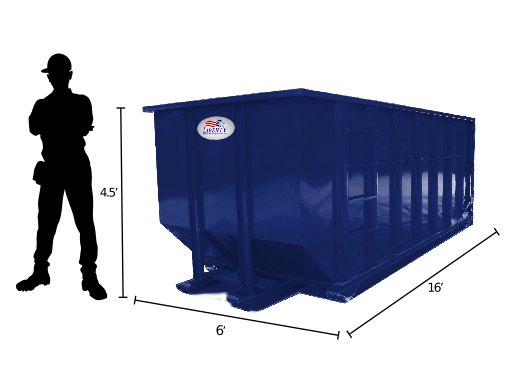 15 yard Liberty Waste Roll Off Dumpster