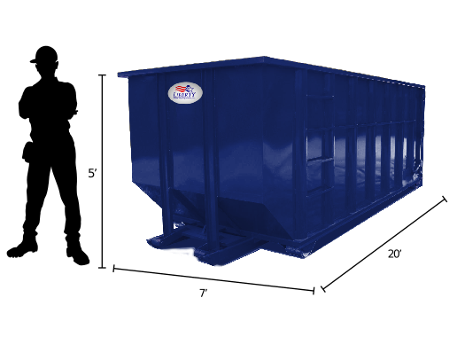 25 yard Liberty Waste Roll Off Dumpster